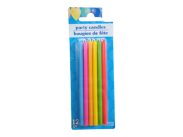 4&quot; Long Birthday Party Candles Bright 6 Color Pack 12pc Set - $5.25