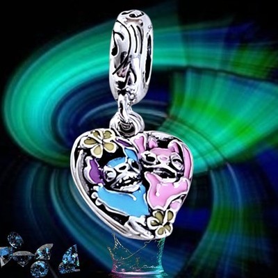 Pandora Heart Stitch & Angel Pendant Disney Parks 791092C01 US SELLER  Item image 5