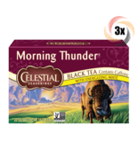 3x Boxes Celestial Seasonings Morning Thunder Black Tea | 20 Bags Each |... - $426.06 MXN
