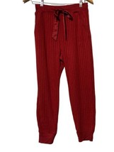 Abercrombie &amp; Fitch Jogger Casual Ribbed Pants Women&#39;s Small Pockets Red - $14.36