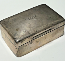 Georgian Silver Box, 1911 William Comyns &amp; Sons Cedar Lined Heavy JACK M... - £155.17 GBP