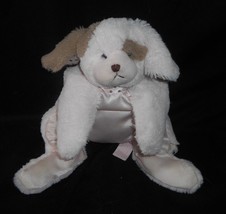 12&quot; Bearington Baby Pink Puppy Dog Wiggles Blanket Stuffed Animal Plush Toy Soft - £14.42 GBP