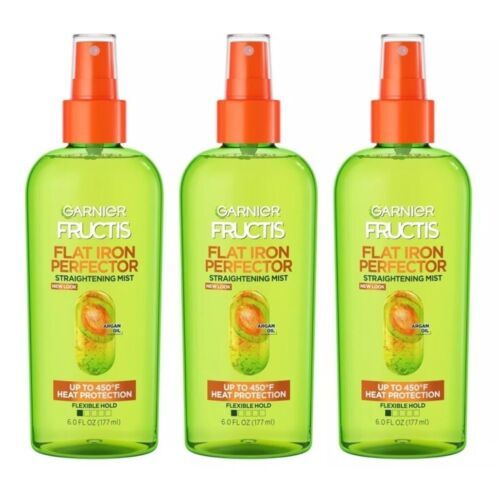 PACK OF 3* Garnier Fructis Flat Iron Perfector Straightening Mist Argan ... - $19.75