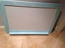 large wooden dry erase board beach turquoise &amp; white color  - $99.99