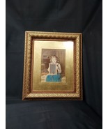Antique 1875 Print Meyer Von Bremen School Girl Gold Gilt, Colored Josep... - $140.32 CAD