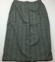 Alia Women&#39;s Gray Checked Skirt Work Office Career Professional Size 16 - $29.99