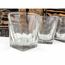 VTG Set of 4  Clear Glasses Tumblers Libbey Duratuff Heavy Paneled Old Fashioned - £17.73 GBP