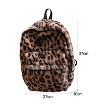Retro   Printing Backpak  Women Winter Soft Plush School Bags Casual Tra... - £89.45 GBP
