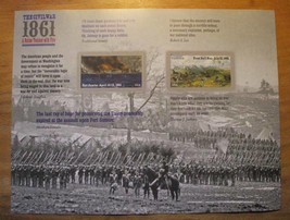 The Civil War -1861 Commemorative Stamps -2011 Issue -12 Stamps - Souvenir Sheet - £14.38 GBP