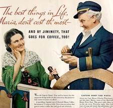 Maxwell House Coffee Capt Henry Maria 1934 Advertisement Full Lithograph... - $742.28 MXN