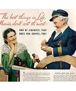 Maxwell House Coffee Capt Henry Maria 1934 Advertisement Full Lithograph... - $54.87 CAD