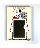 Vintage Peanuts Snoopy Is It Friday Yet? Metal Photo Frame VGC 4.25”x6” ... - $24.60 CAD
