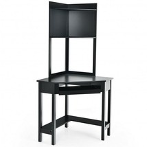 Corner Computer Desk with Hutch and Storage Shelves-White - $4,868.65 MXN