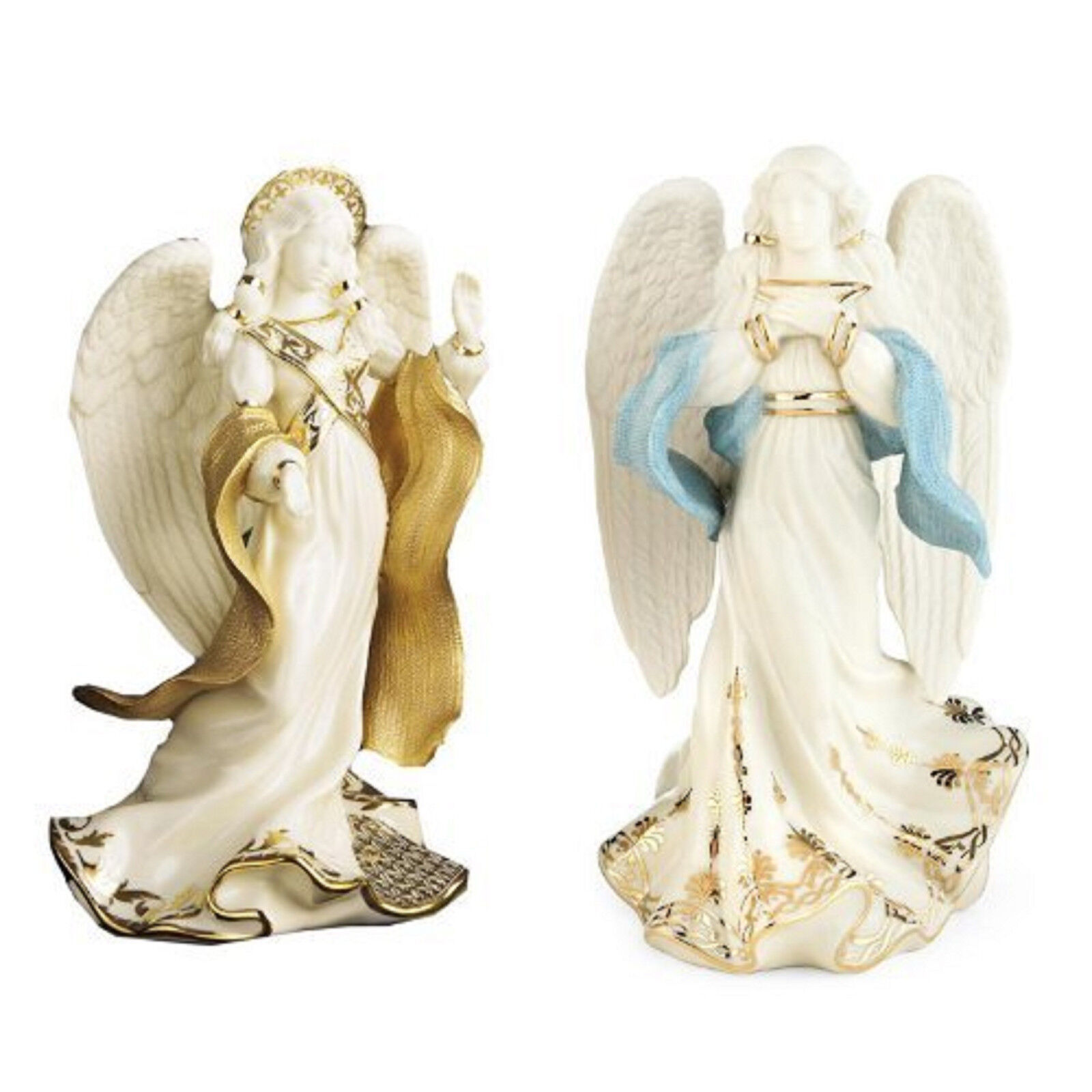 Primary image for Lenox First Blessing Nativity Angels Peace & Hope Figurines Set 2 Christmas NEW