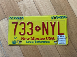 2012 NEW MEXICO LICENSE PLATE EXPIRED 733 NYL - $10.77