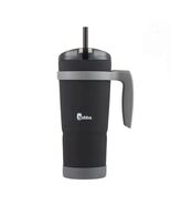 Bubba Envy-S 32oz Stainless Steel Tumbler Juicy Black &amp; Gray Straw Bumper - $525.31 MXN
