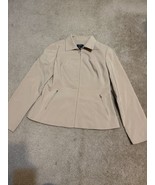 BCBG NAX AZRIA Dress Jacket Tan Brown Zippered Size 4 - £20.69 GBP