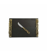 Michael Aram Brass, Stainless &amp; Granite Twig Gold Large Cheese Board w/K... - $316.01 CAD