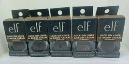 Lot of 5 elf Lock On Liner & Brow Cream #81945 ESPRESSO ~ NEW - $28.66