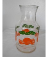 Vintage Glass Orange Juice Jar Jug Beverage Pitcher Decanter Carafe - $39.98