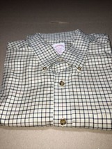 Brooks Brothers 1818 Button Down Shirt Non-Iron Plaid Oxford Size Large Polo - £15.52 GBP