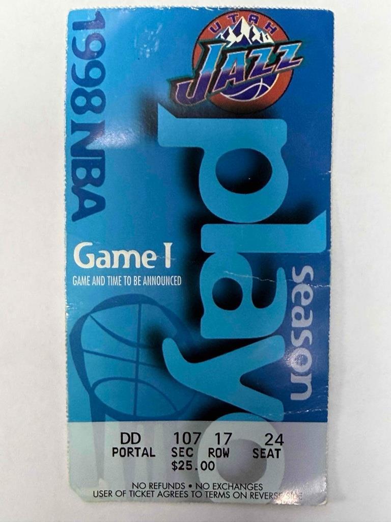 1998 NBA Finals Bulls Jazz Michael Jordan Game 1 Ticket Stub I - $495.00
