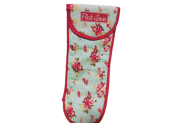 Quilted Cloth Flat Iron Holder 100% Cotton 13.5&quot;L x 4 3/4&quot;W Empty Pocket On Back - £7.79 GBP