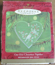 2000 Hallmark Keepsake Ornament Our First Christmas Together MIB Heart Cardinals - £11.74 GBP