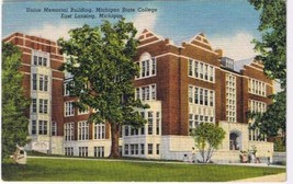 Postcard Union Memorial Building Michigan State College East Lansing Michigan - $5.71