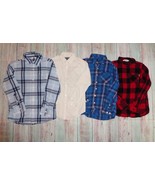 Boys Long Sleeve Plaid Button Up Shirt Lot Size 8 Old Navy H&amp;M Van Heusen - €17,35 EUR