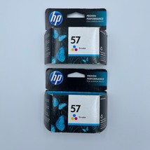 HP Genuine 57 Tri-Color Ink Cartridges OEM Warranty End 10/15 Sealed NEW - $42.56