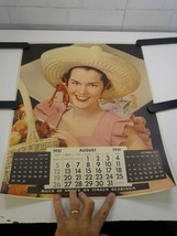 Original 1951 Timken Bearings Co Pin Up Girl Photo Calendar Page August - £26.71 GBP