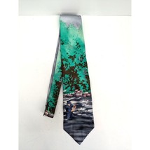 Fly Fishing Stream Unbranded Men Silk Necktie WPL 4075 Standard 60 Inch - £7.21 GBP