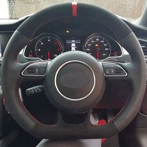 Steering Wheel Cover Suede for Audi A5 A7 RS7 S7 SQ5 S6 S5 RS5 S4 RS4 S3 12-18 - $47.19