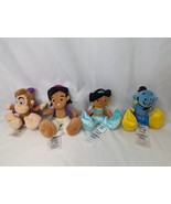 Disney Aladdin Tiny Big Feet Plush Lot Jasmine Genie Abu 5 Inch Stuffed ... - £23.12 GBP