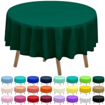 Royal Blue Plastic Tablecloths 2 Pack Disposable Table Covers 84 Inches Circle S - $10.99