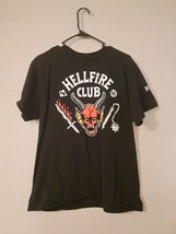 Men’s Hellfire Club Strange Things Black L T-Shirt - £5.39 GBP