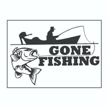 Gone Fishing Sticker, Decal, Bumper Sticker Truck, Fishing, Boat Stickers - £2.81 GBP+