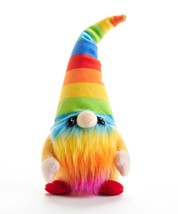 Rainbow Gnome Pocket Sized Plush Figurine 9" High  "Finn" is a Friend