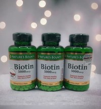 *3* Nature&#39;s Bounty Biotin, 5000 mcg, 150 Rapid Release Softgels EXP 07/... - $30.09