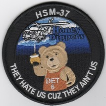 4&quot; Navy HSM-37 DET-6 Honey Dippers Barbers Point Hawaii Embroidered Jacket Patch - £27.96 GBP