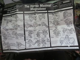 Transformers Beast Wars The Heroic Maximal Magnaboss Instructions fold out page - £7.56 GBP