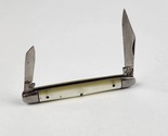 Vintage Sabre Stainless Japan 642 Pocket Knife 2-Blade White Pearl Handl... - $22.76