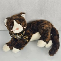 TY 2006 Catalina The Calico Cat 12” Realistic Stuffed Plush Bow Ribbon L... - £30.22 GBP