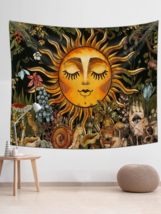 Wicca Themed Sun Wall Tapestry - £14.12 GBP