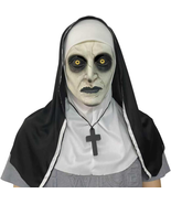 The Nun Mask Halloween Scary Nun Latex Mask with Cross Necklace - $493.50 MXN