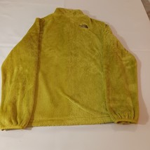 The North Face FT147 Women's Lime Yellow Long Sleeve Fleece Full Zip Jacket Sz M image 2