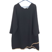 C&#39;Est Nous by Shoshanna Plus Size Black Dress with Rickrak Trim Size 4x - £45.78 GBP