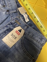 new authentic 28x23 adjustable strauss  LEVI’S 505 Jeans  Husky - £27.35 GBP