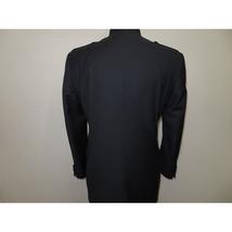Mens APOLLO KING Banded Collarless suit Chinese Mandarin Wide leg AG92 navy blue image 5